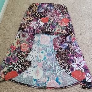 Eye-Catching Knit Hi-Lo Skirt